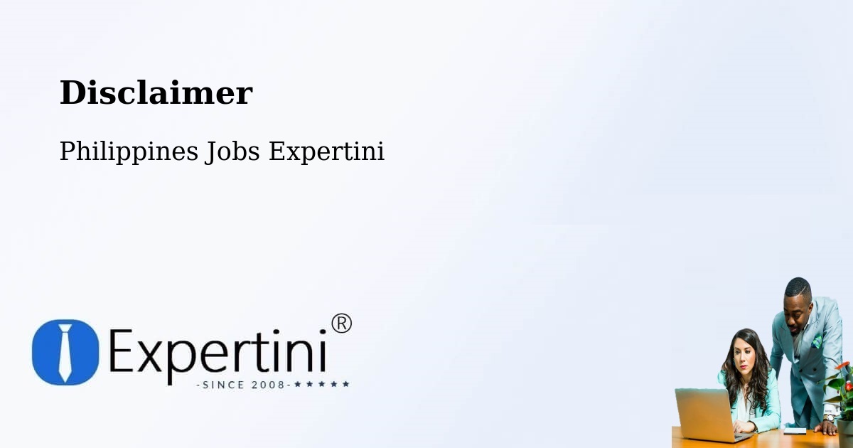 Disclaimer – Bonga - Philippines Jobs Expertini