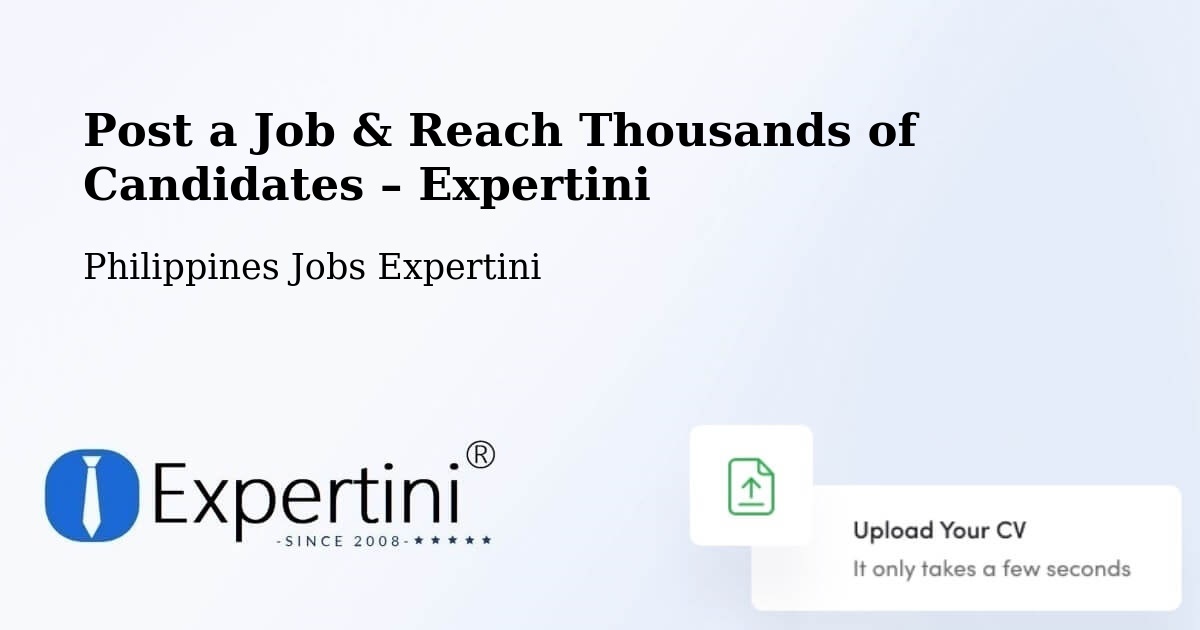 Post a Job in Bonga – Hire the Right Talent - Bonga, Philippines Jobs Expertini