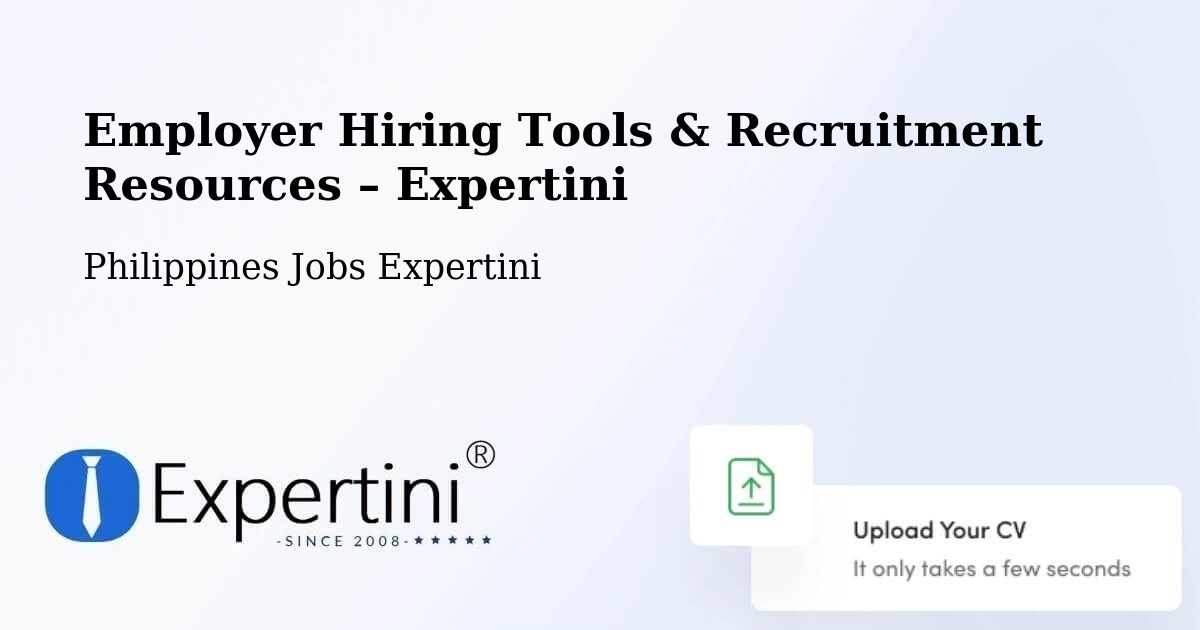 Employer Hiring Tools & Recruitment Resources – Bonga - Bonga, Philippines Jobs Expertini