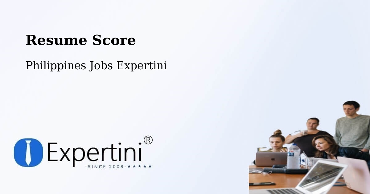 Resume Score & Job Description Match Tool – Bonga - Philippines Jobs Expertini