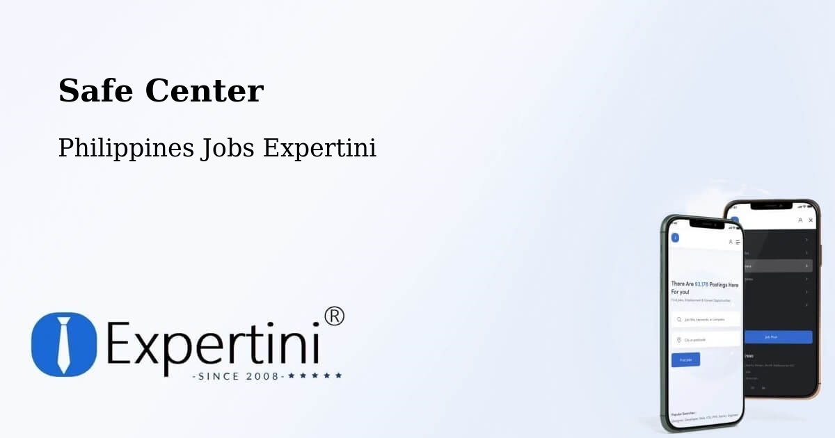 Safety Center – Bonga - Philippines Jobs Expertini